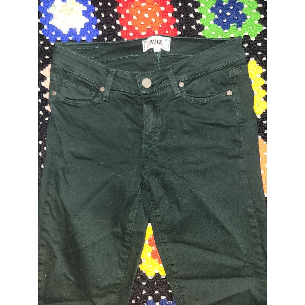 Paige‎ Jeans Verdugo Green Ankle Skinny Stretch Cotton Blend Women's 27 - Picture 2 of 16